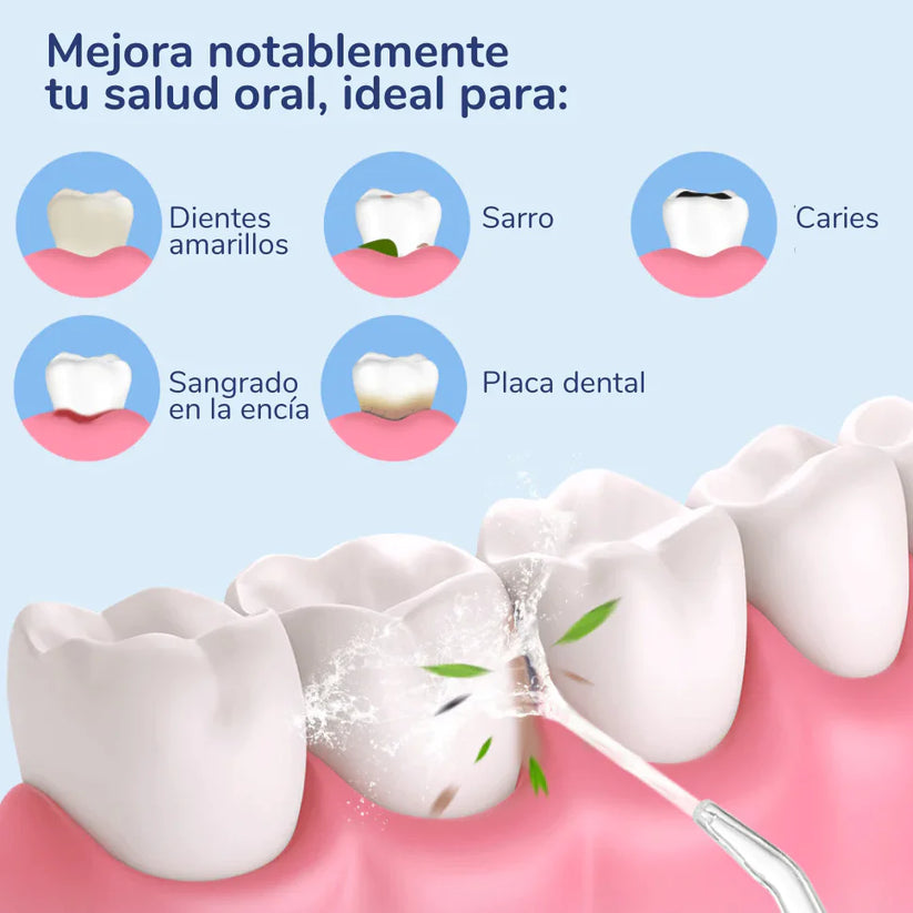 AquaFloss®️ Irrigador Bucal Premium - Recargable 🦷