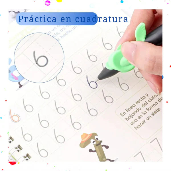 Set  de 4 Cuadernos Mágicos de caligrafía Montessori